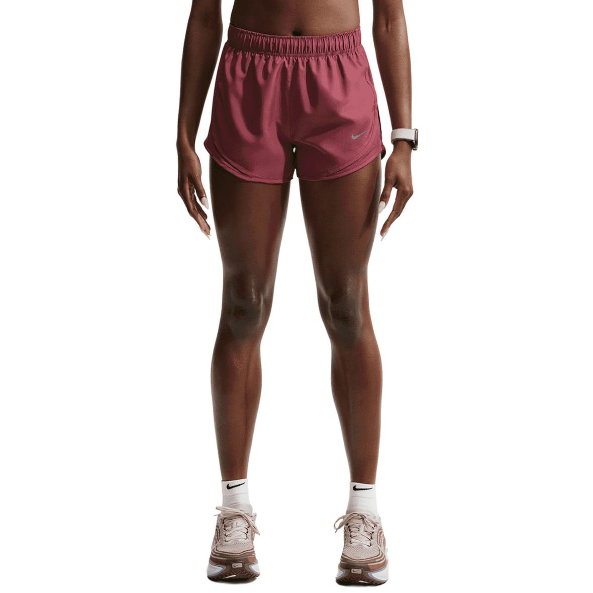 Tempo Dri-Fit Mid-Rise 3 Inch Damen Laufshorts Pink_658__PINK SMOKE/PINK SMOKE/REFLECTIVE SI | XL