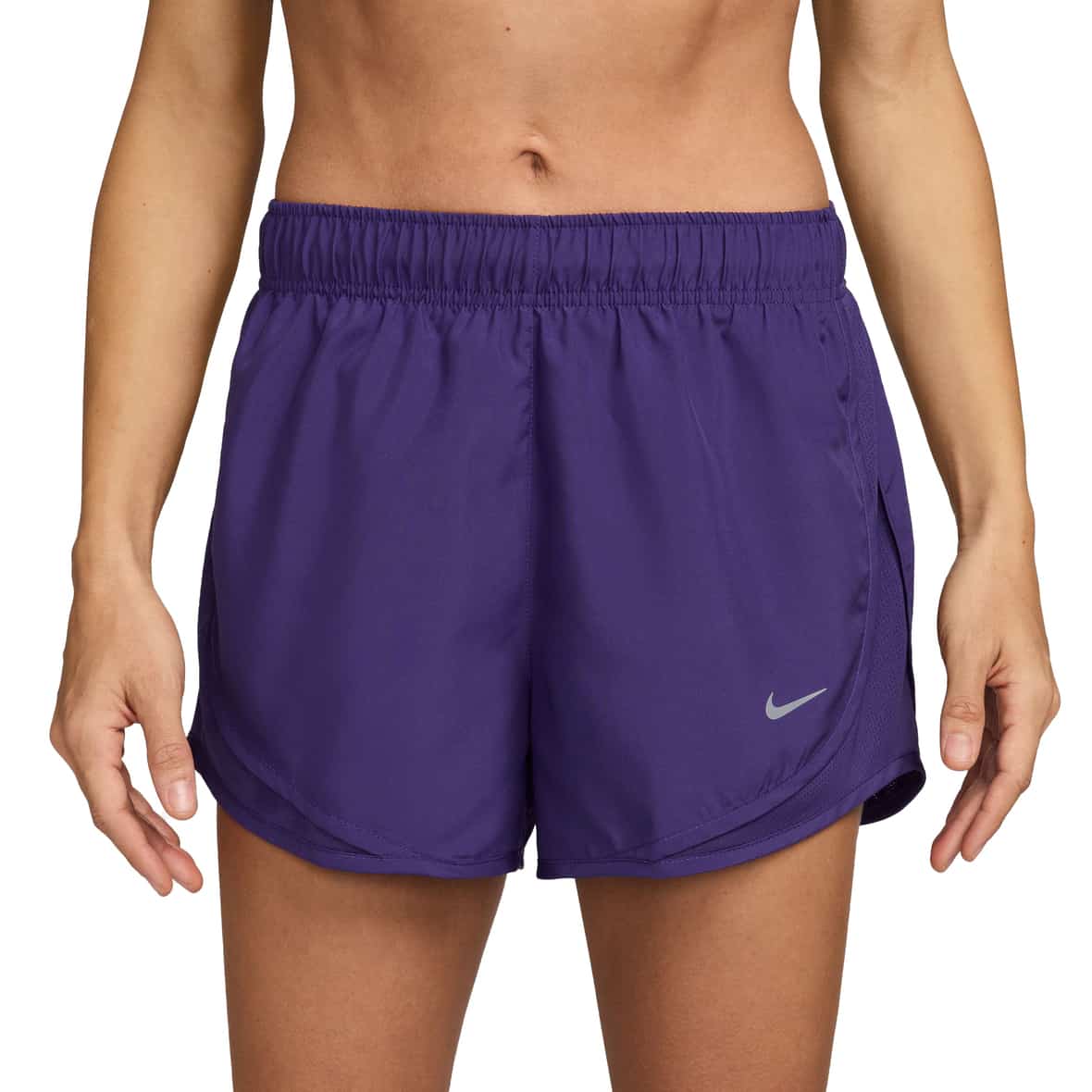 Tempo Dri-Fit Mid-Rise 3 Inch Damen Laufshorts Violett_548__COURT PURPLE/REFLECTIVE SILV | L