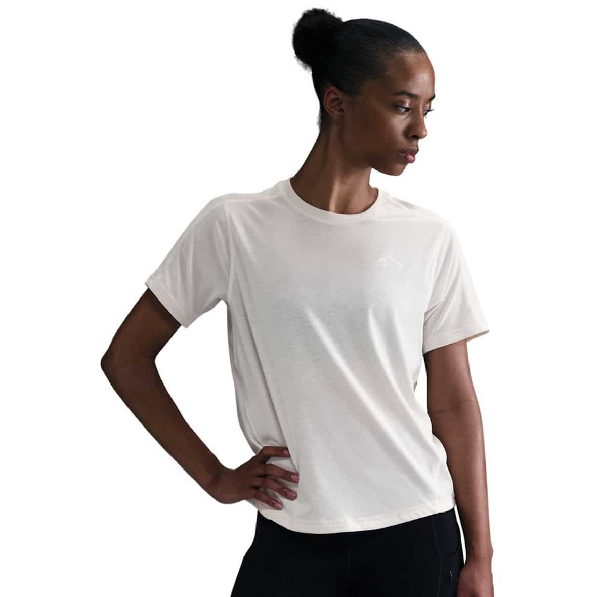 Trail Dri-Fit  Damen Laufshirt Schwarz_030__PHANTOM/SUMMIT WHITE | M