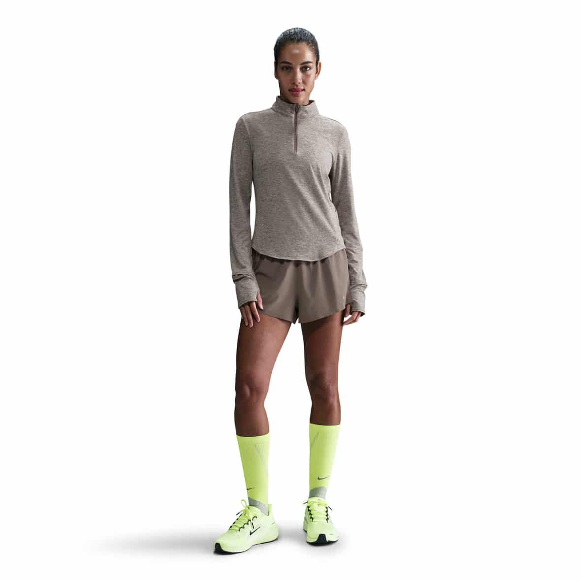 Nike W NK Swift Dri-Fit UV Half-Zip Top Damen (Hellbraun L Größe) Sale