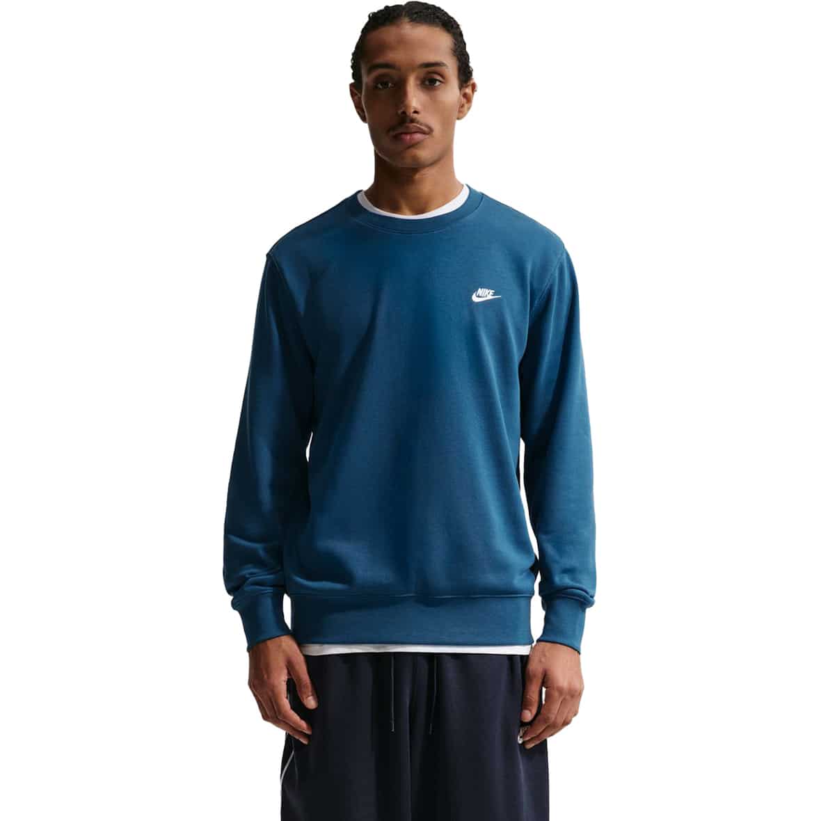Club Fleece French Terry  Herren Sweatshirt Blau_476__COURT BLUE/WHITE | M