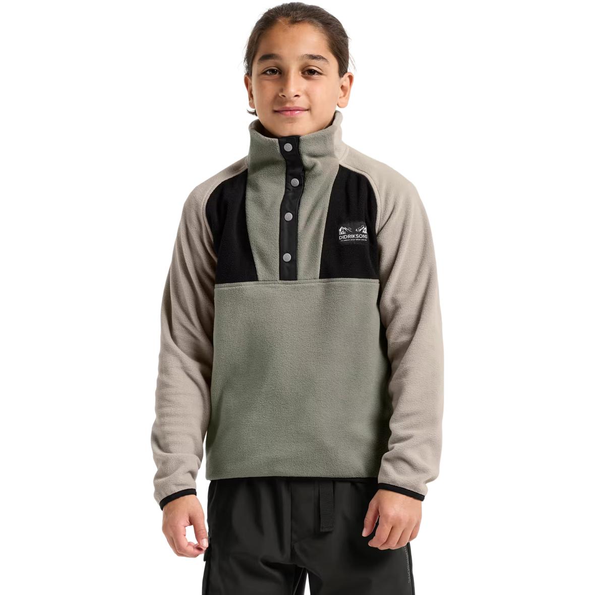 Yokto K 1/2 Btn 2 Kinder Fleecepullover Grau_H03 | 120