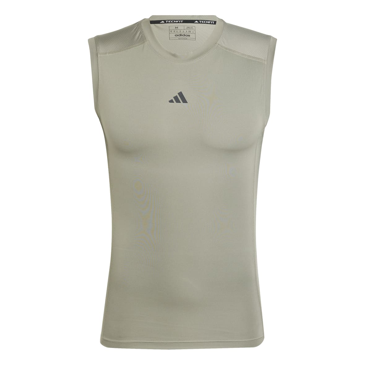 adidas Techfit Compression Sleeveless Tee Herren (Oliv L Größe)