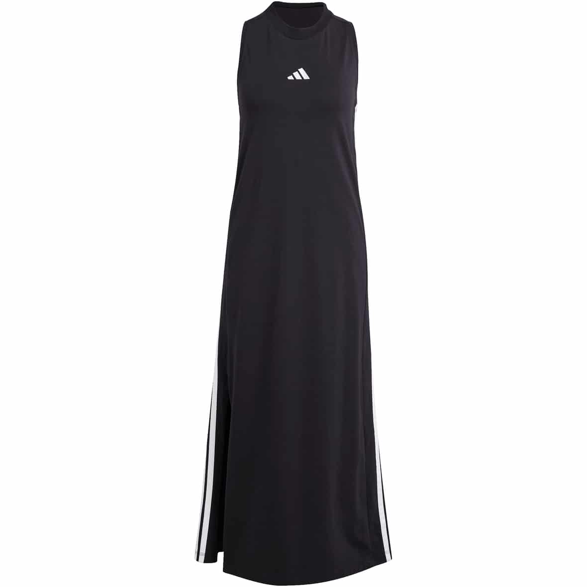adidas Essentials 3-Streifen Long Racerback Damen Kleid ( Schwarz L Größe,)