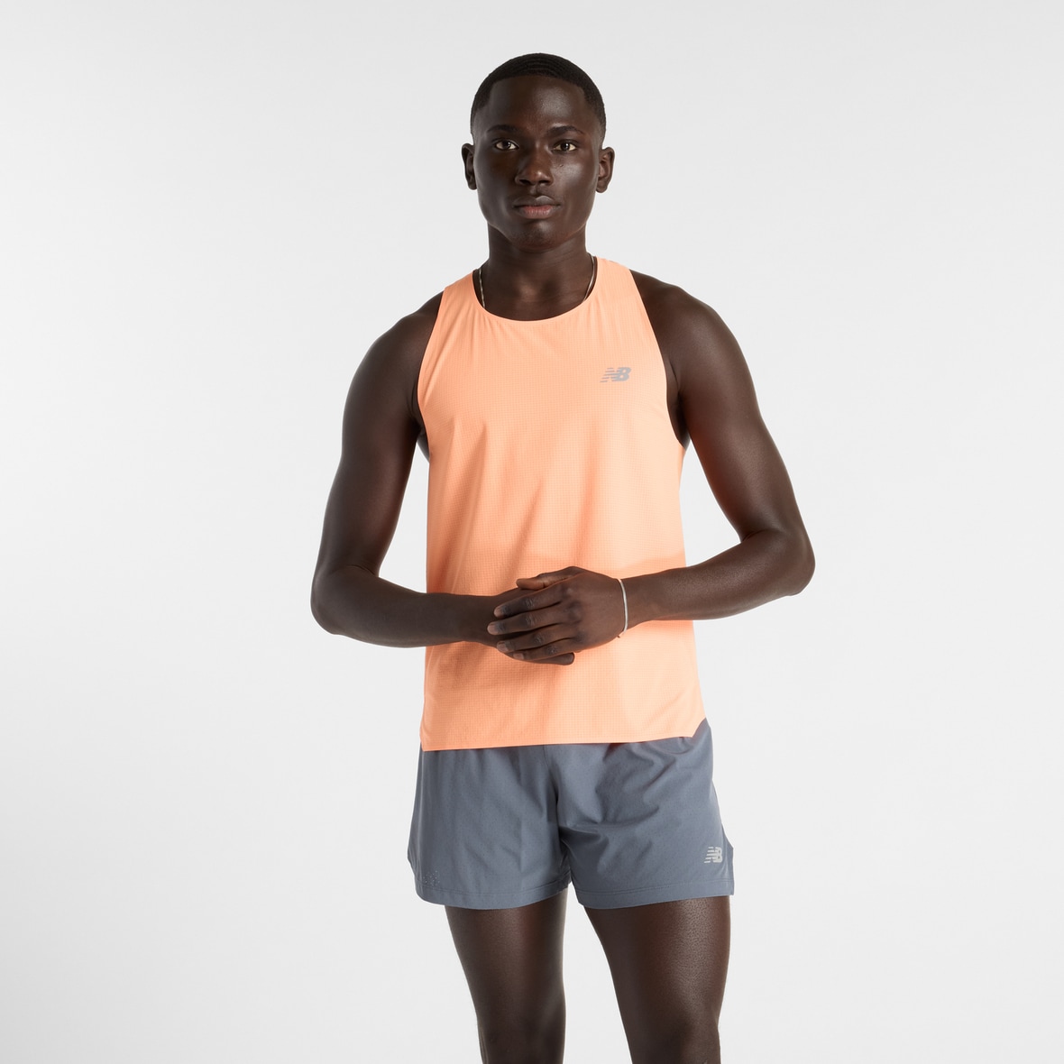 New Balance Race Day Ultra Light Singlet Herren (Apricot XL Größe)