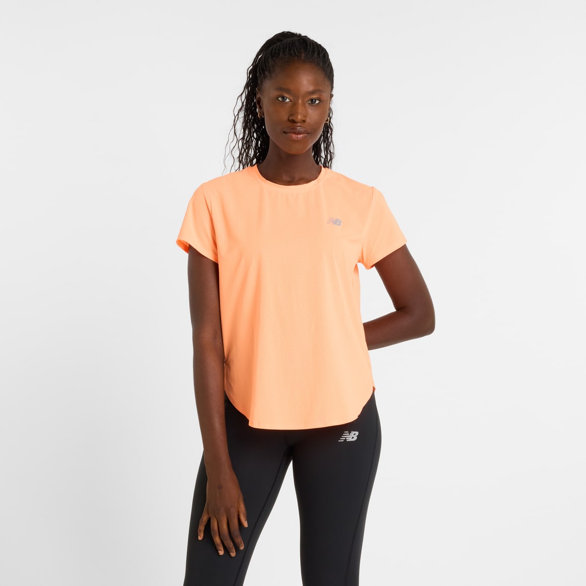 New Balance Race Day Ultra Light T-Shirt Damen (Apricot S Größe)