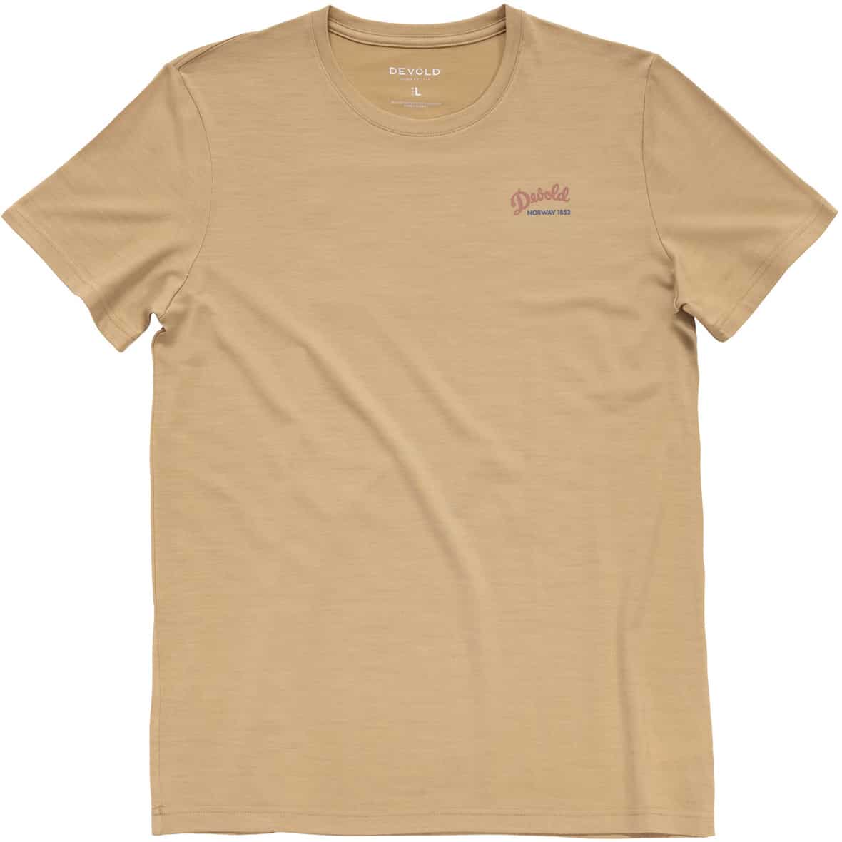 Premium Fisherman Tee Merino 200 M Herren Funktionsshirt Hellbraun_687A | L