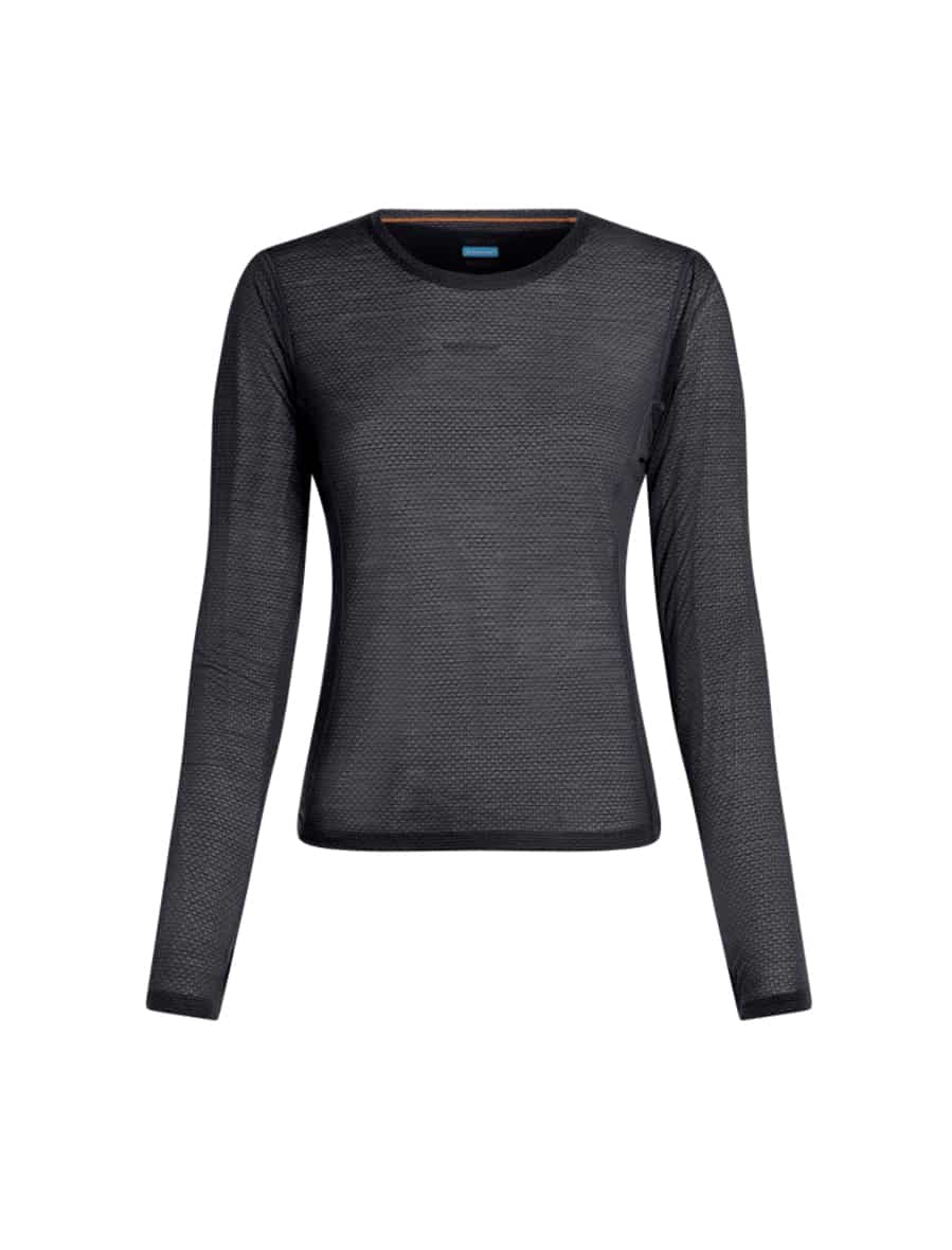 Women Merino Blend 75 Cool-Lite Featherlight LC Crewe Schwarz_IB001__BLACK | L