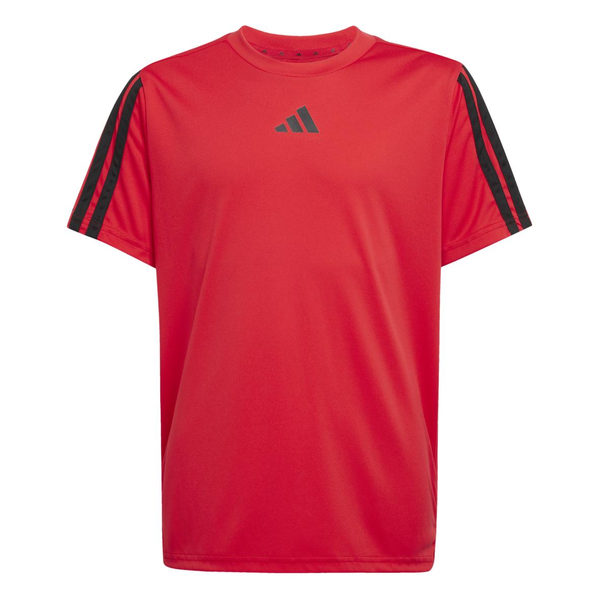 red adidas drei streifen t shirt