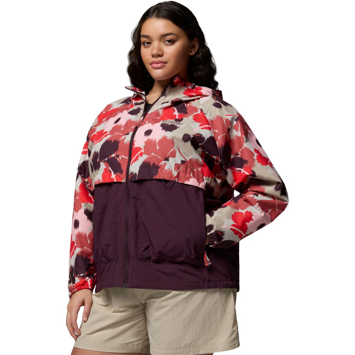 Spire Valley Printed  Damen Windbreaker Rot_643 | XS