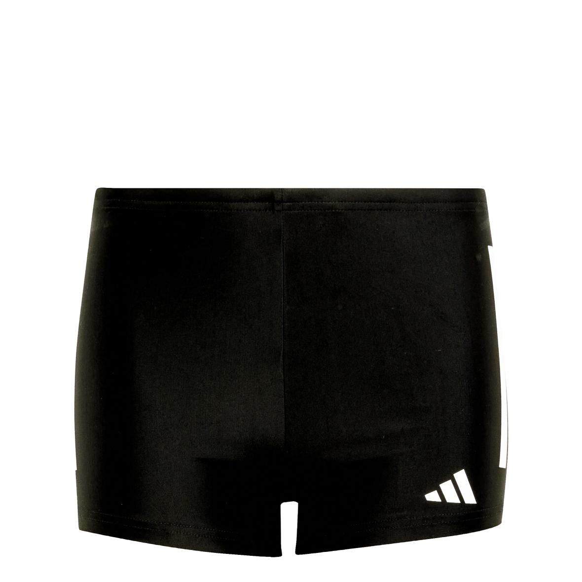 3-Streifen Boxer Kinder Badehose Weiß_000__BLACK/WHITE | 152