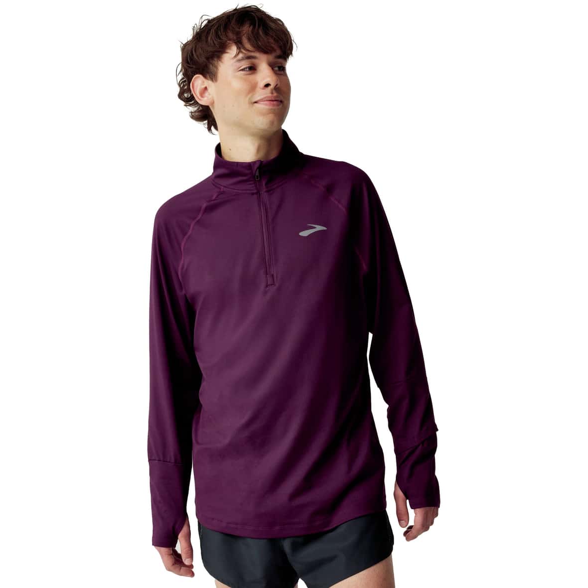 DASH 1/4 ZIP 3.0  Herren Laufshirt Beere_526__BURGUNDY BLA | S