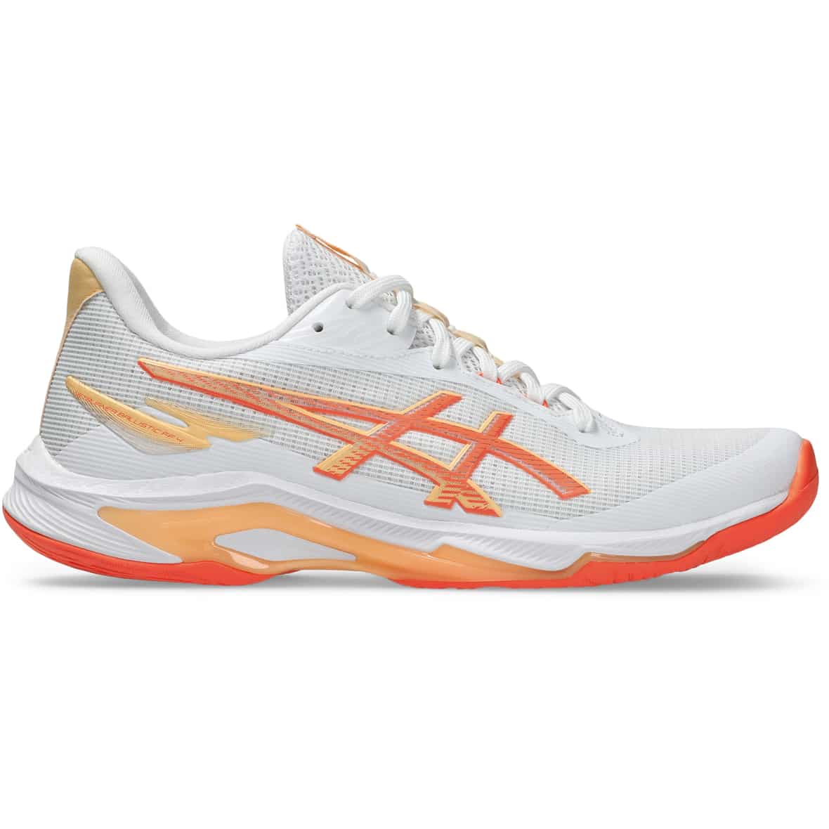 Netburner Ballistic FF 4  Damen Hallenschuhe Weiß_101__WHITE/VIVID CORAL | 10