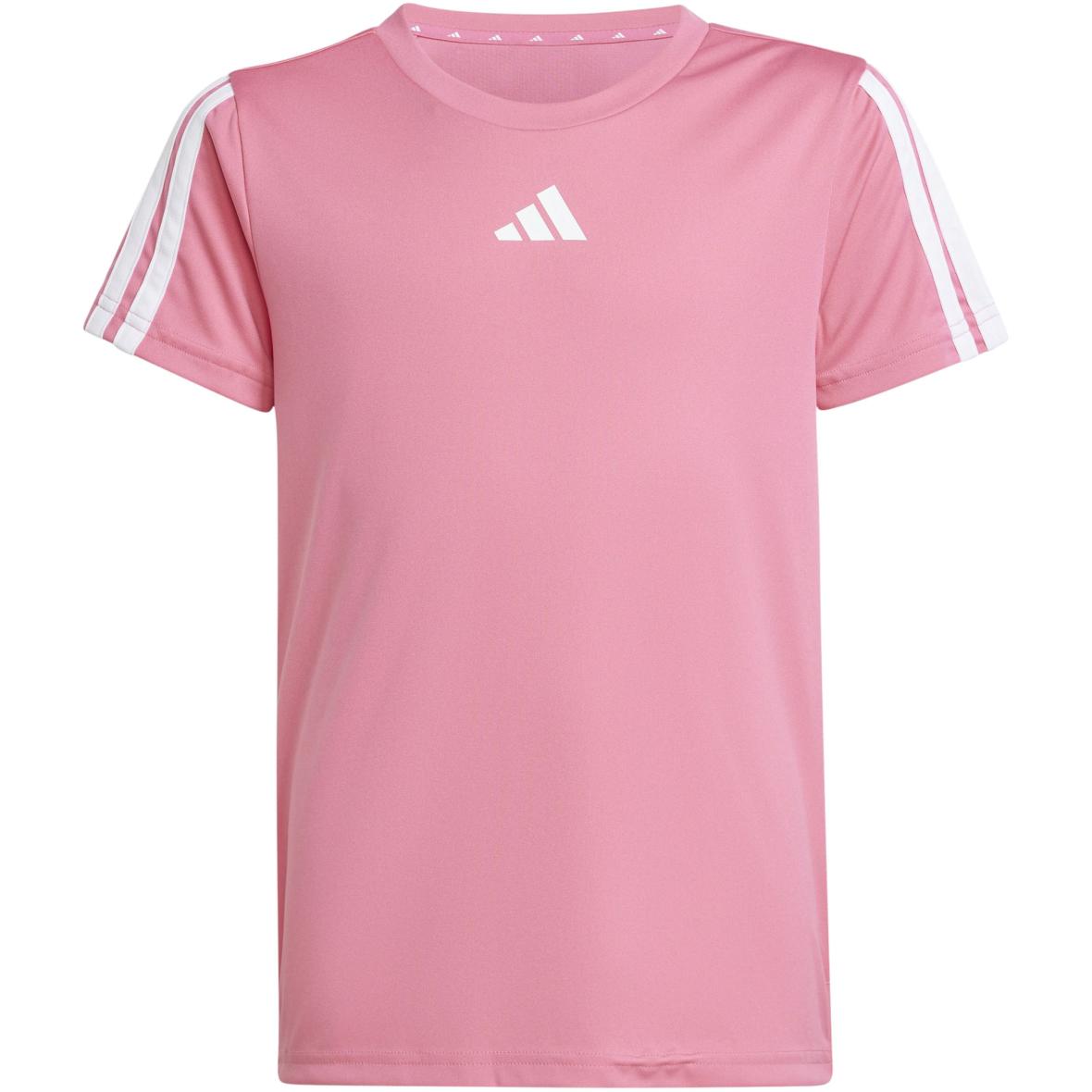 Train Essentials 3 Streifen Kinder Funktionsshirt Pink_000__PNKFUS/WHITE | 164