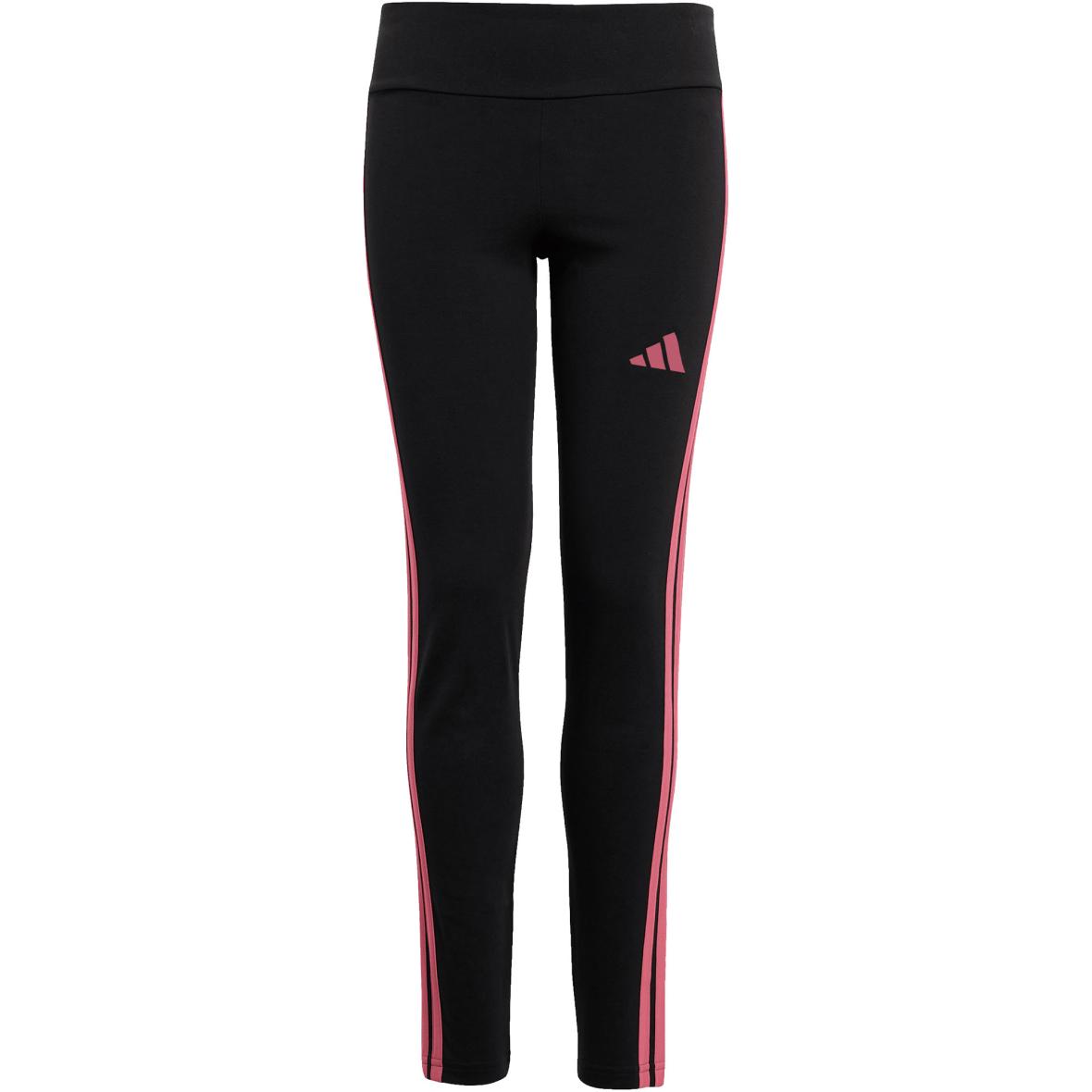 Essentials 3 Stripes Kinder Leggings Schwarz_000__BLACK/PNKFUS | 164