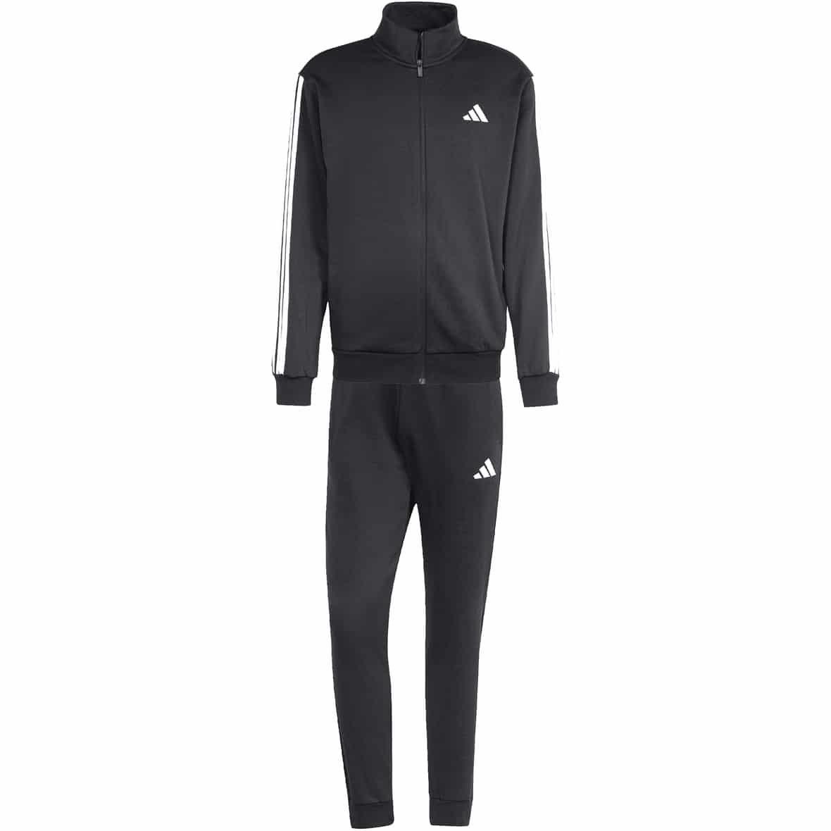 3 Stripes Fleece Herren Trainingsanzug Schwarz_000__BLACK | L/L