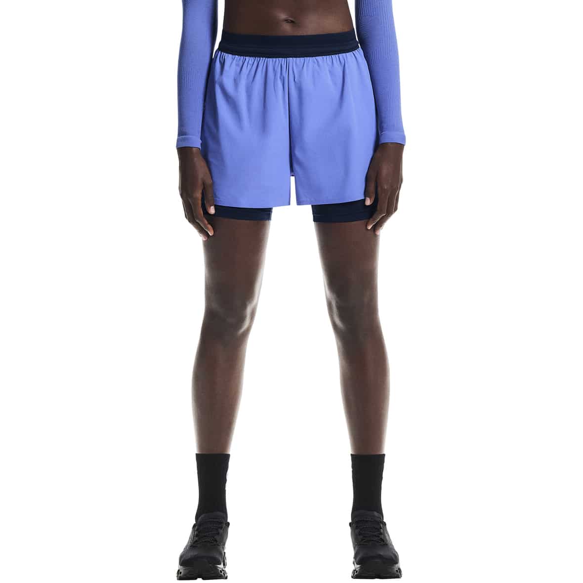 3" Performance 2/1  Damen Laufshorts Violett_4414__SAILOR / NAVY | XL