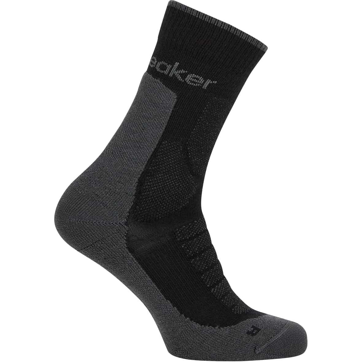 Merino Hike+ Heavy Crew Herren Wandersocken Schwarz_IB0FB | S