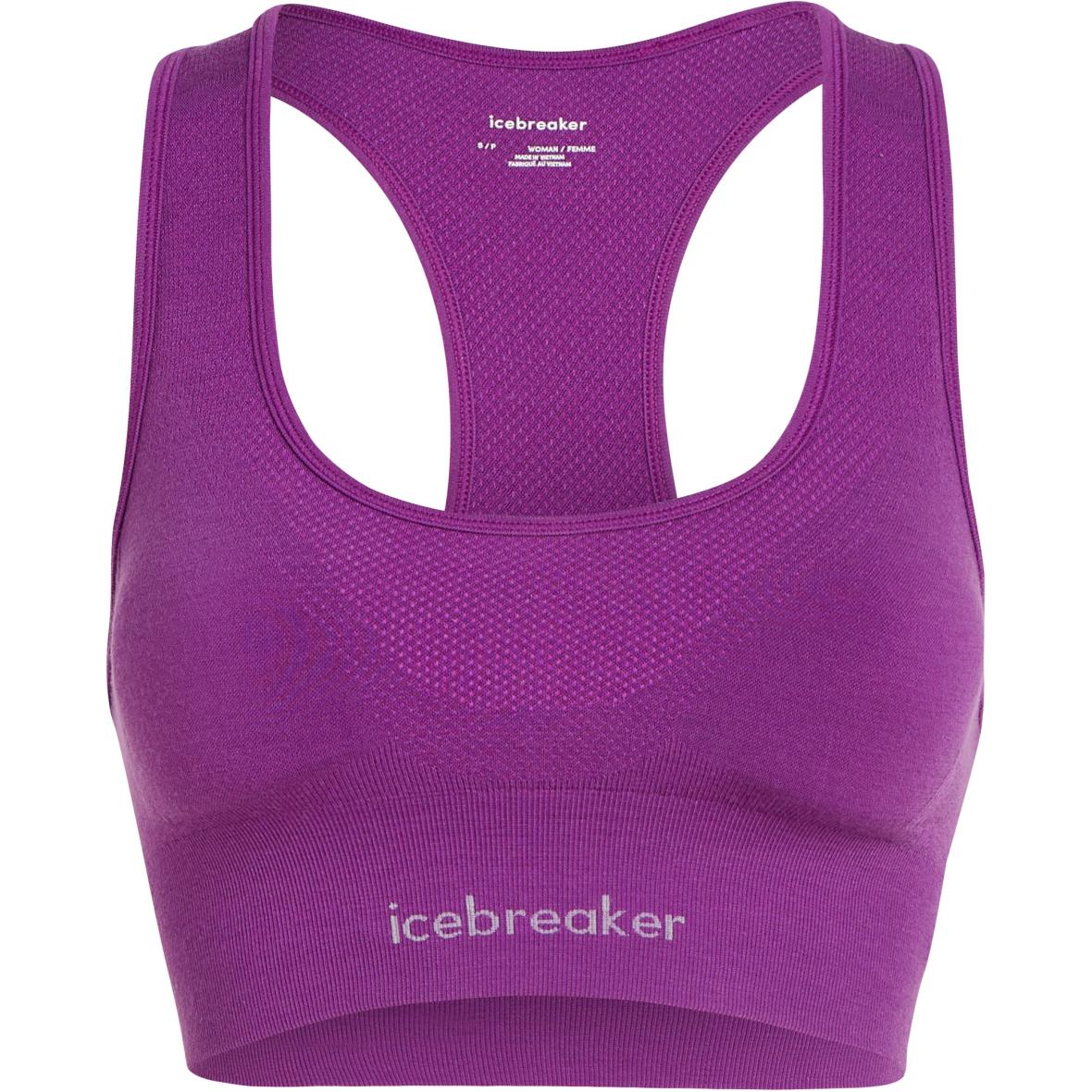 Merino Blend 260 Zoneknit  Damen Sport-BH Pflaume_IB0A3 | XL