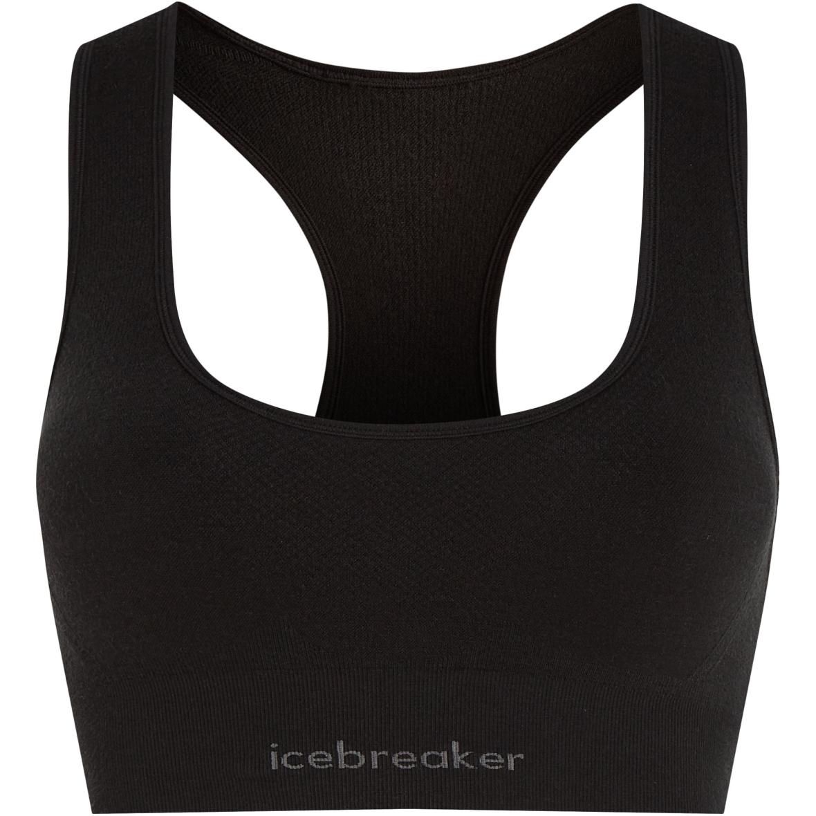Merino Blend 260 Zoneknit  Damen Sport-BH Schwarz_IB001 | XS