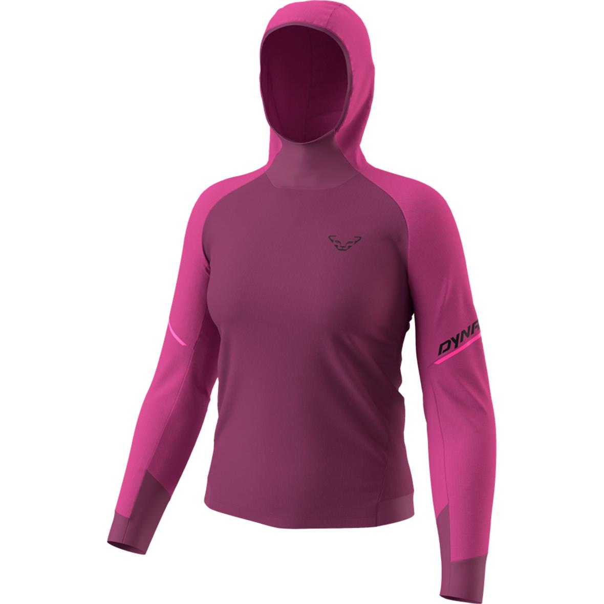 Alpine Hooded Damen Laufshirt Pink_6A51 | 38