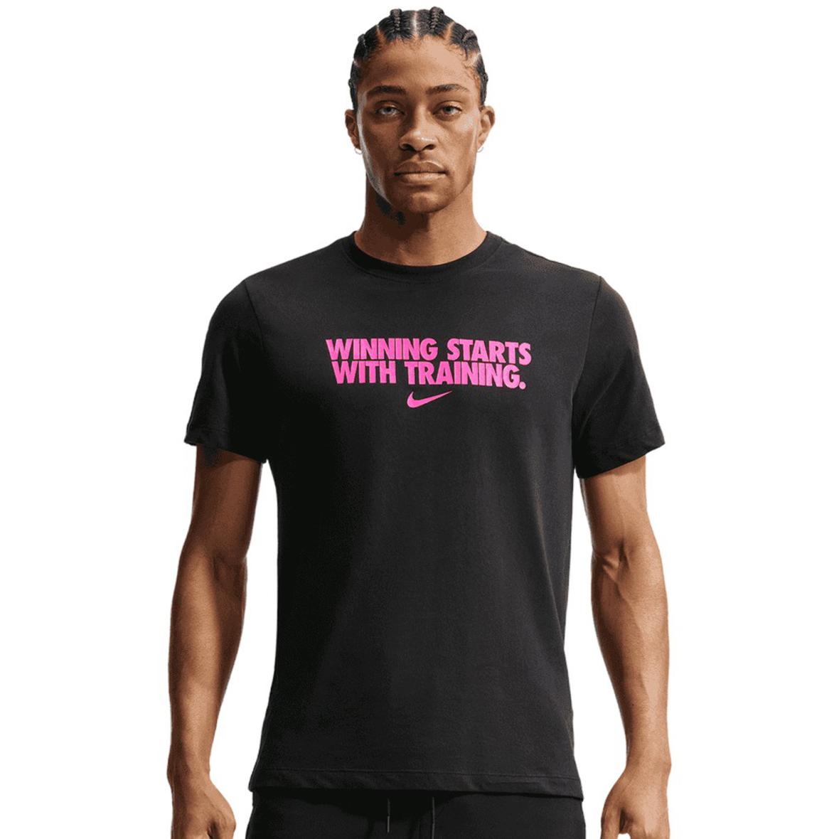 Dri-Fit Winning Herren T-Shirt Schwarz_013__BLACK/HYPER PINK | S