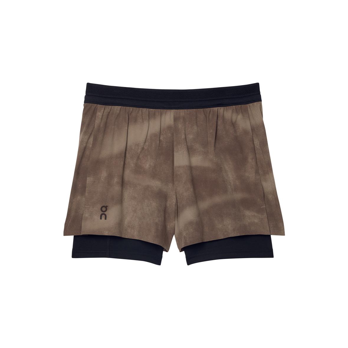 3" Performance AOP Damen Laufshorts Hellbraun_2986__CINDER / BLACK | S