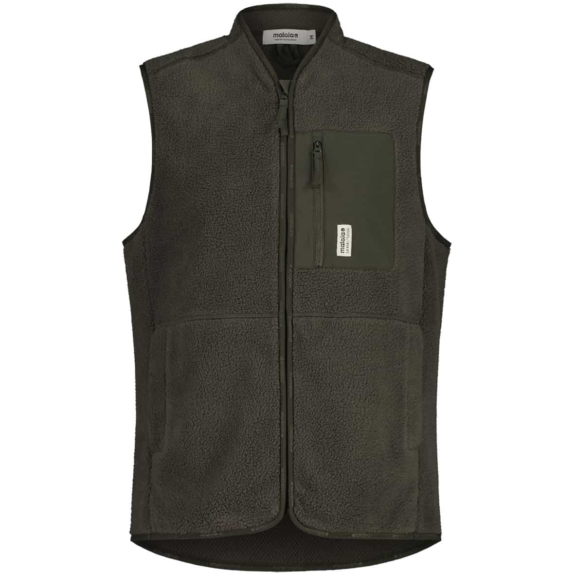 Maloja BrechtenM. Herren Fleeceweste (Dunkelgrün M Größe) Fleecewesten