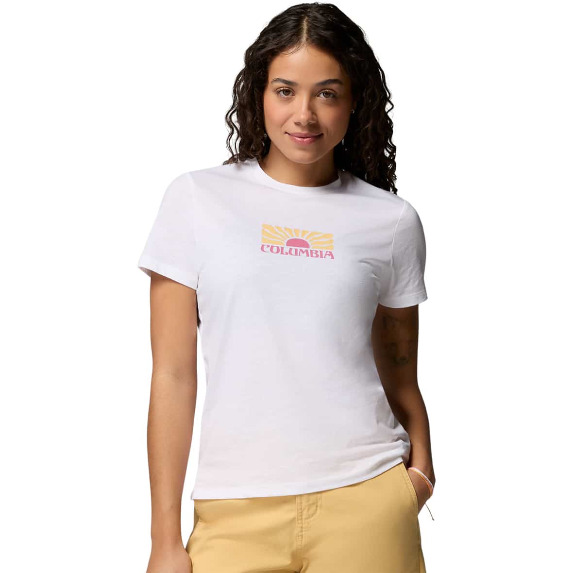 Ruby Springs Graphic Fitted SS Damen T-Shirt Weiß_103 | S