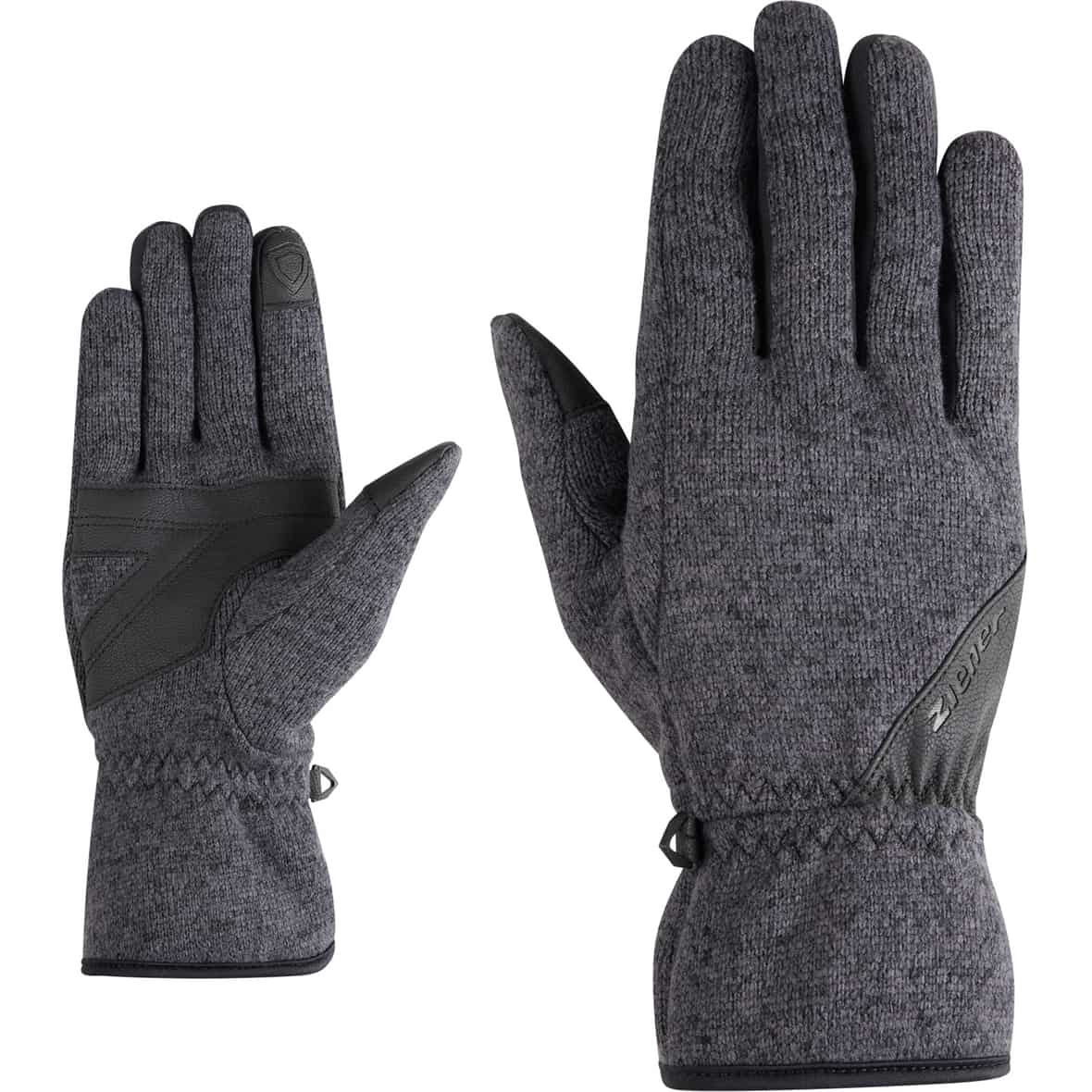 Iwo-Z AS Touch Fingerhandschuhe Schwarz_726__BLACK MÉLANG | 9,5