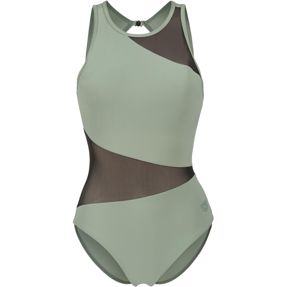Mesh Angle  Damen Badeanzug Grün_600__SAGE | 36