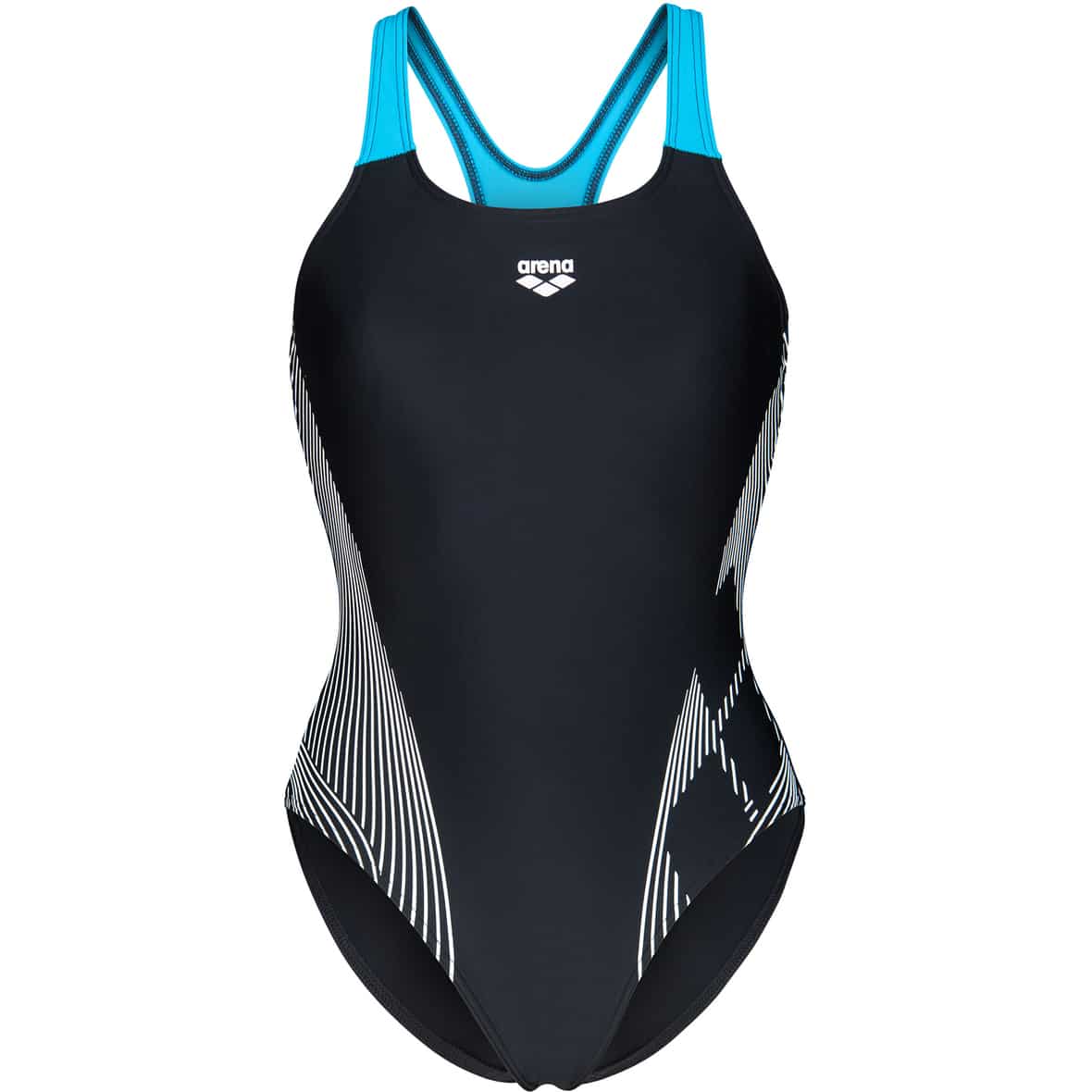 Swim Pro-Back Damen Badeanzug Schwarz_580__BLACK-TURQUOISE | 38