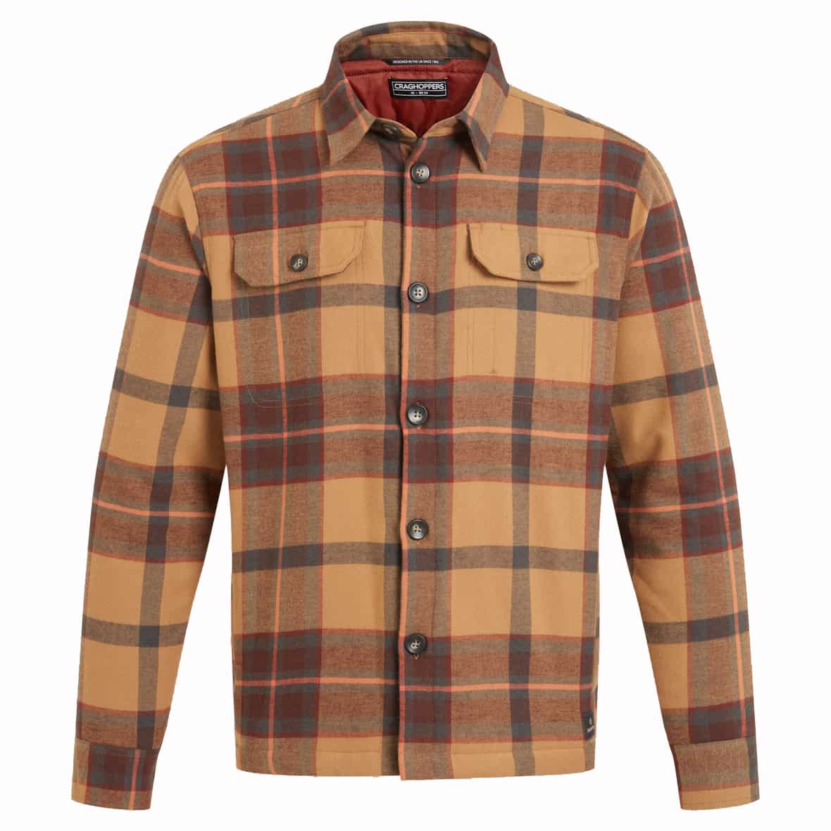 Craghoppers Burnbank Herren Hemd ( Orange L Größe,)