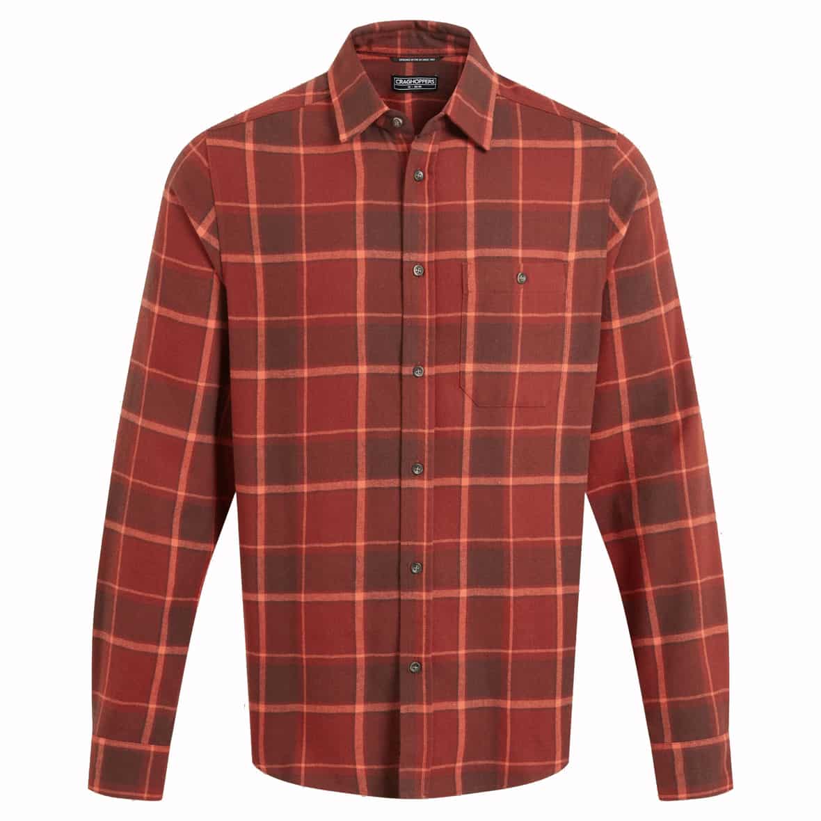 Craghoppers Gable Long Sleeved Herren Hemd (Rot XL Größe) Blusen