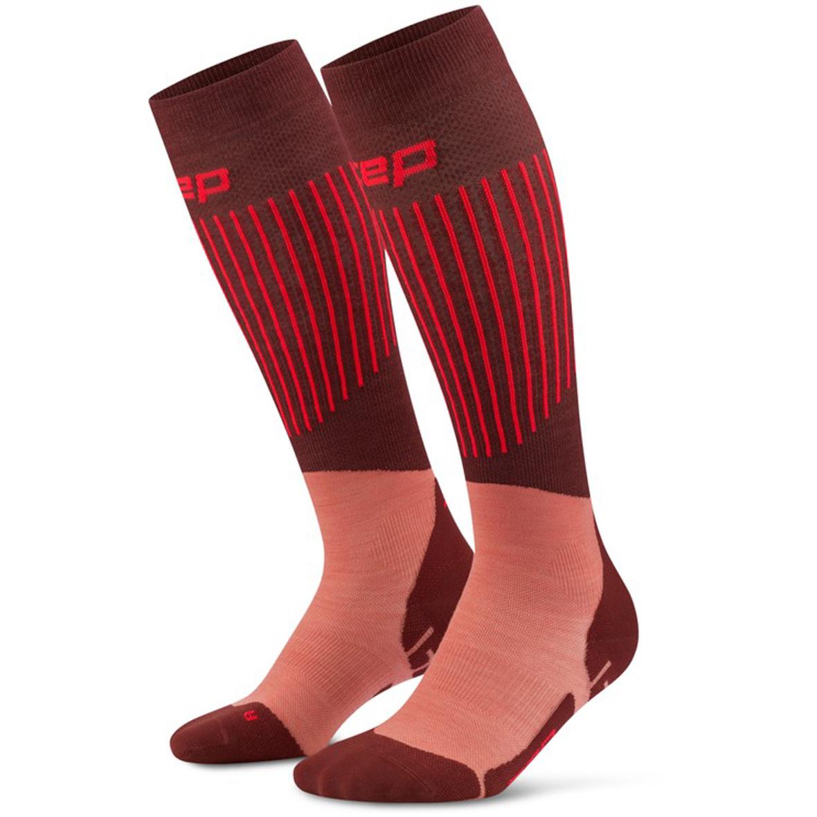 Ski Ultralight Damen Skisocken Braun_950 | IV