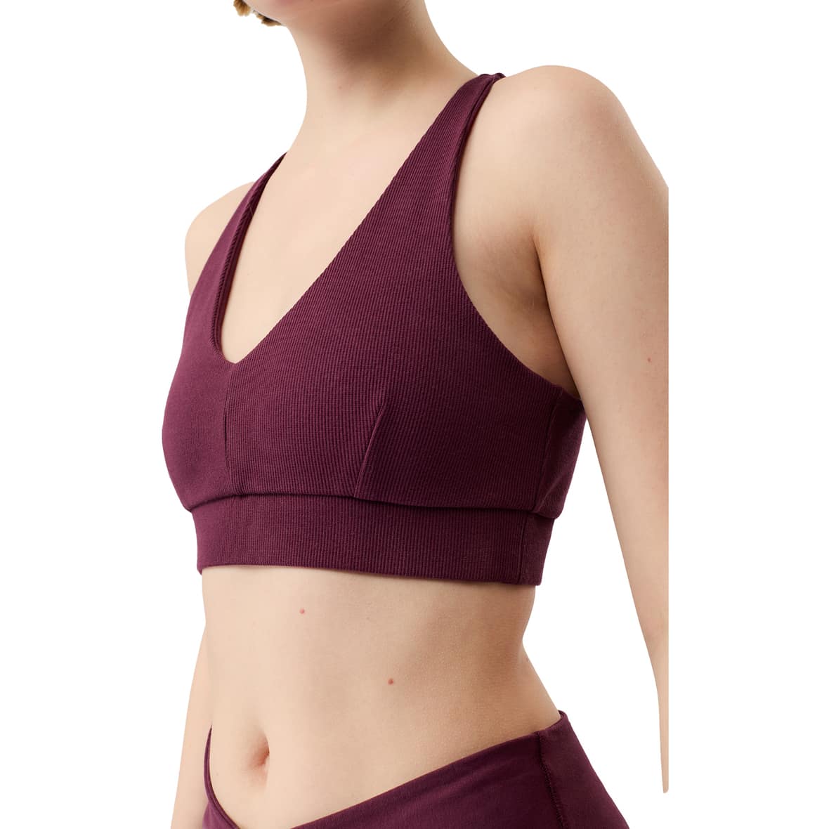 Rib Bra 2.0 Damen Sport-BH Pflaume_PRISM | XS