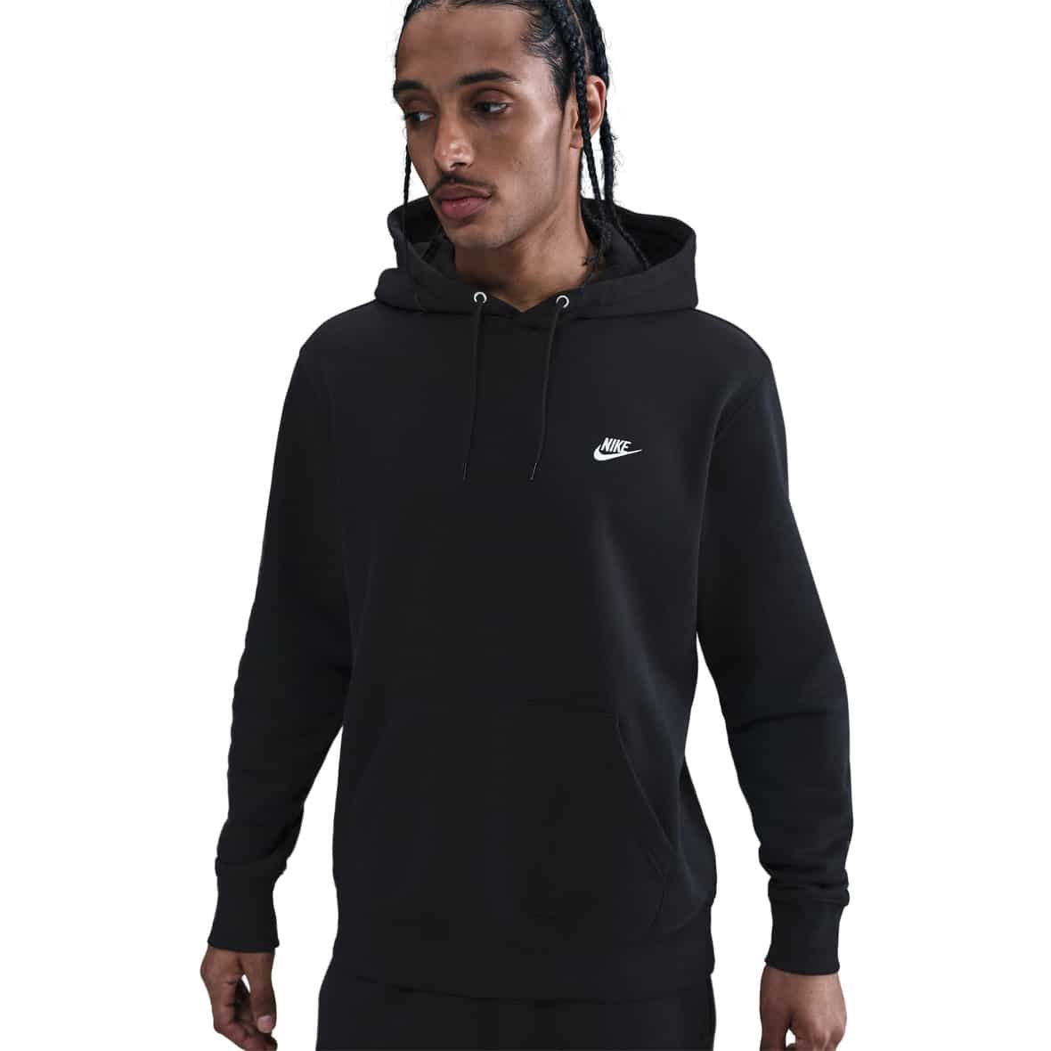 Club Brushed Herren Hoodie Schwarz_010__BLACK/BLACK/WHITE | L