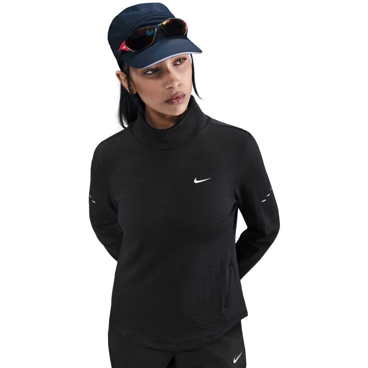 Swift Sphere Damen Laufshirt Schwarz_010__BLACK/REFLECTIVE SILV | L