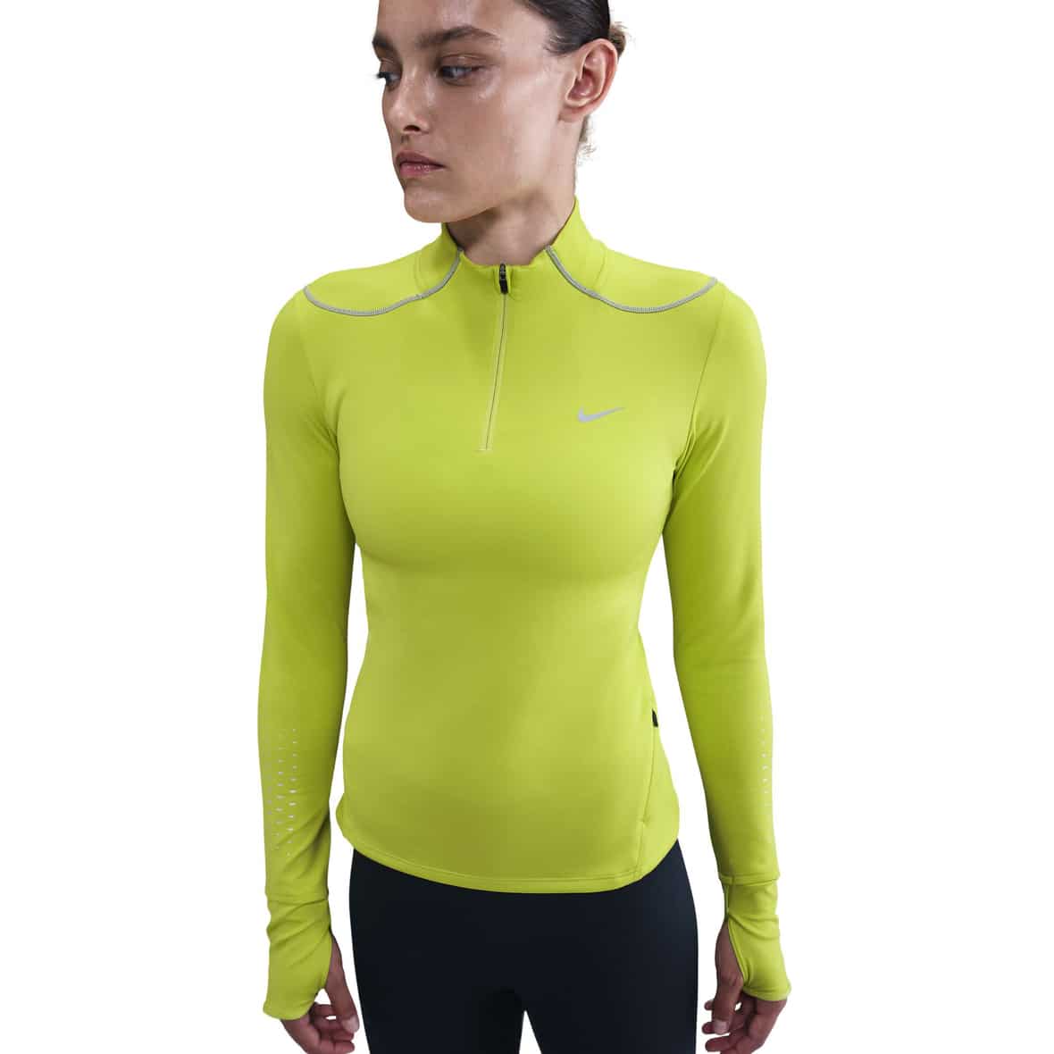 Swift Therma-Fit Reflect Damen Laufshirt Lime_389__CYBER/REFLECTIVE SILV | L