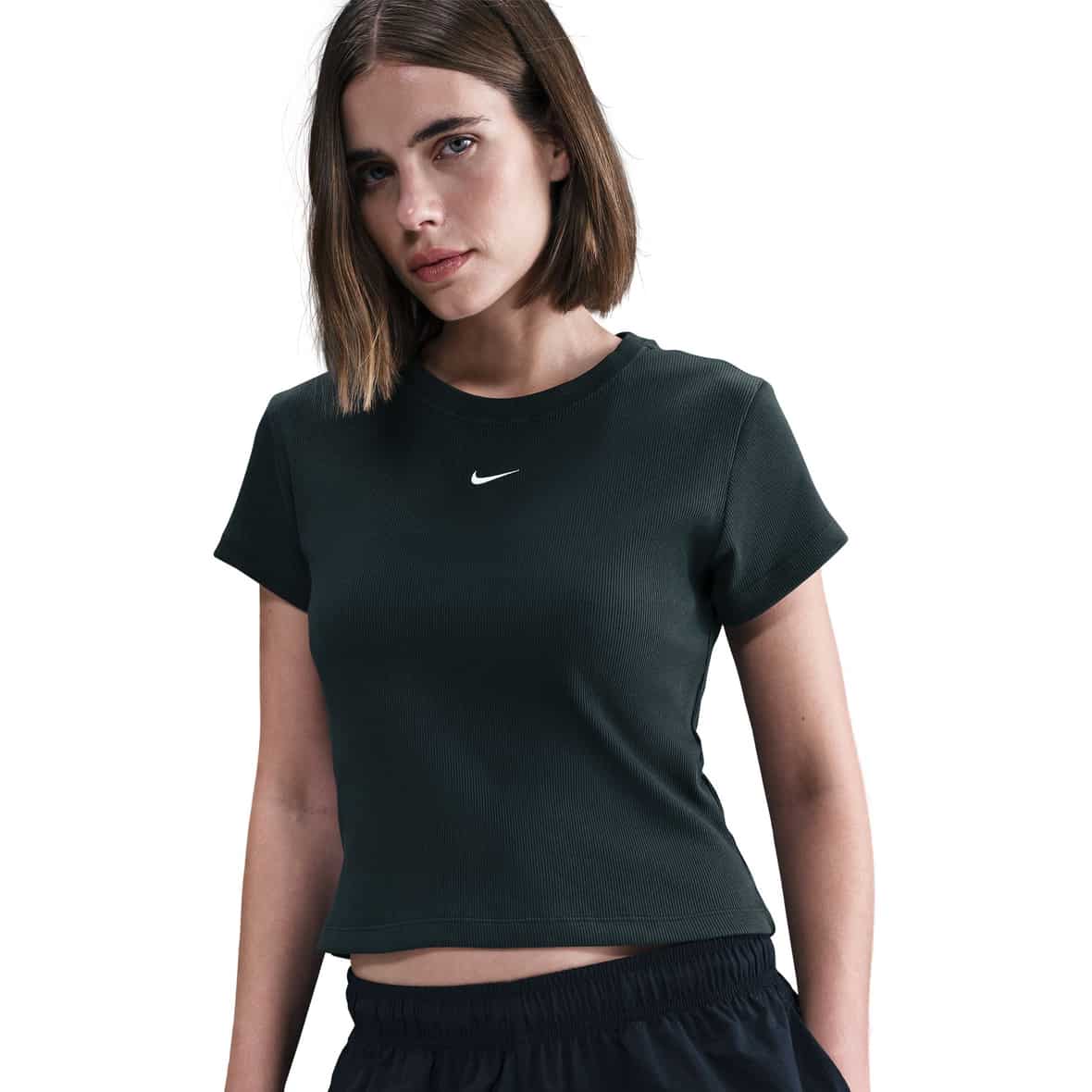 Ribbed Damen T-Shirt Dunkelgrün_390__SEAWEED/SAIL | L