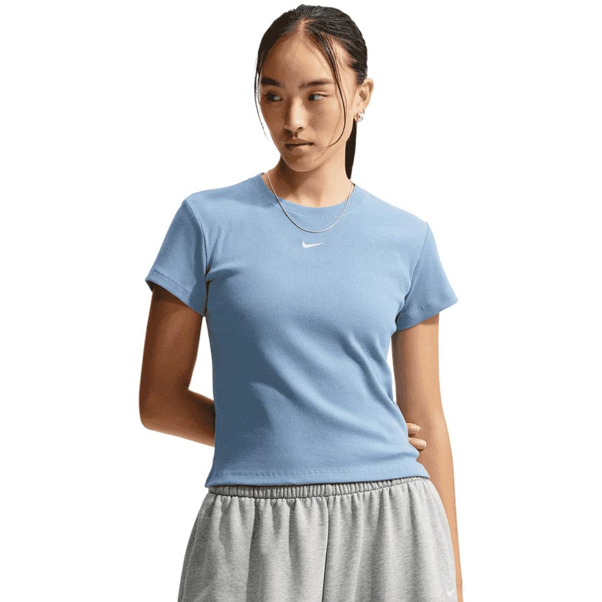 Ribbed Damen T-Shirt Hellblau_486__WORK BLUE | L