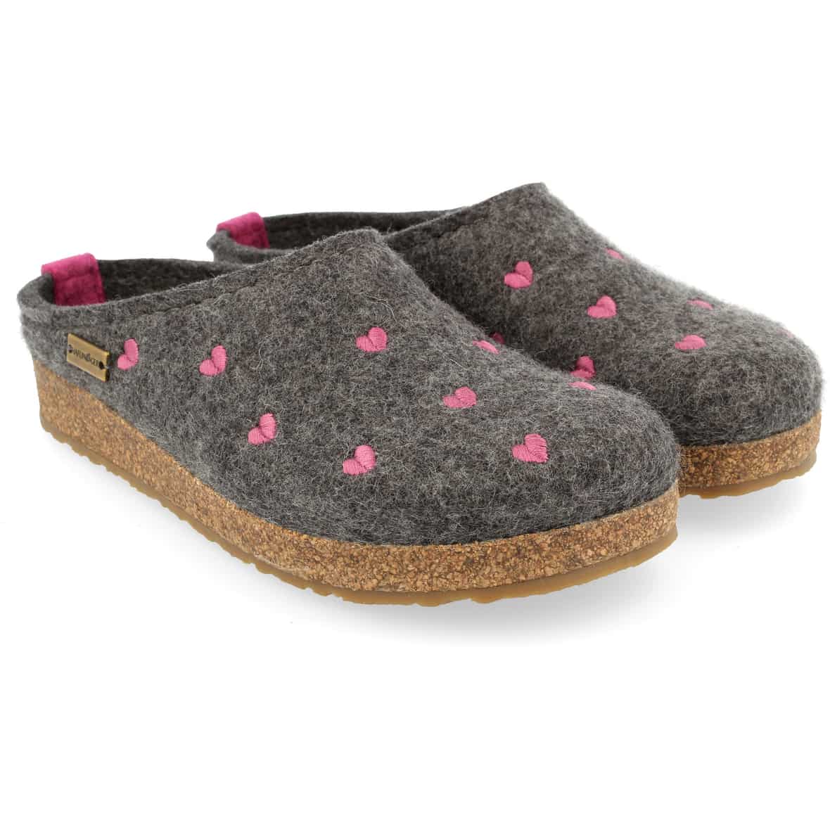 Grizzly Cuoricini Damen Hüttenschuhe Anthrazit_4 | 39