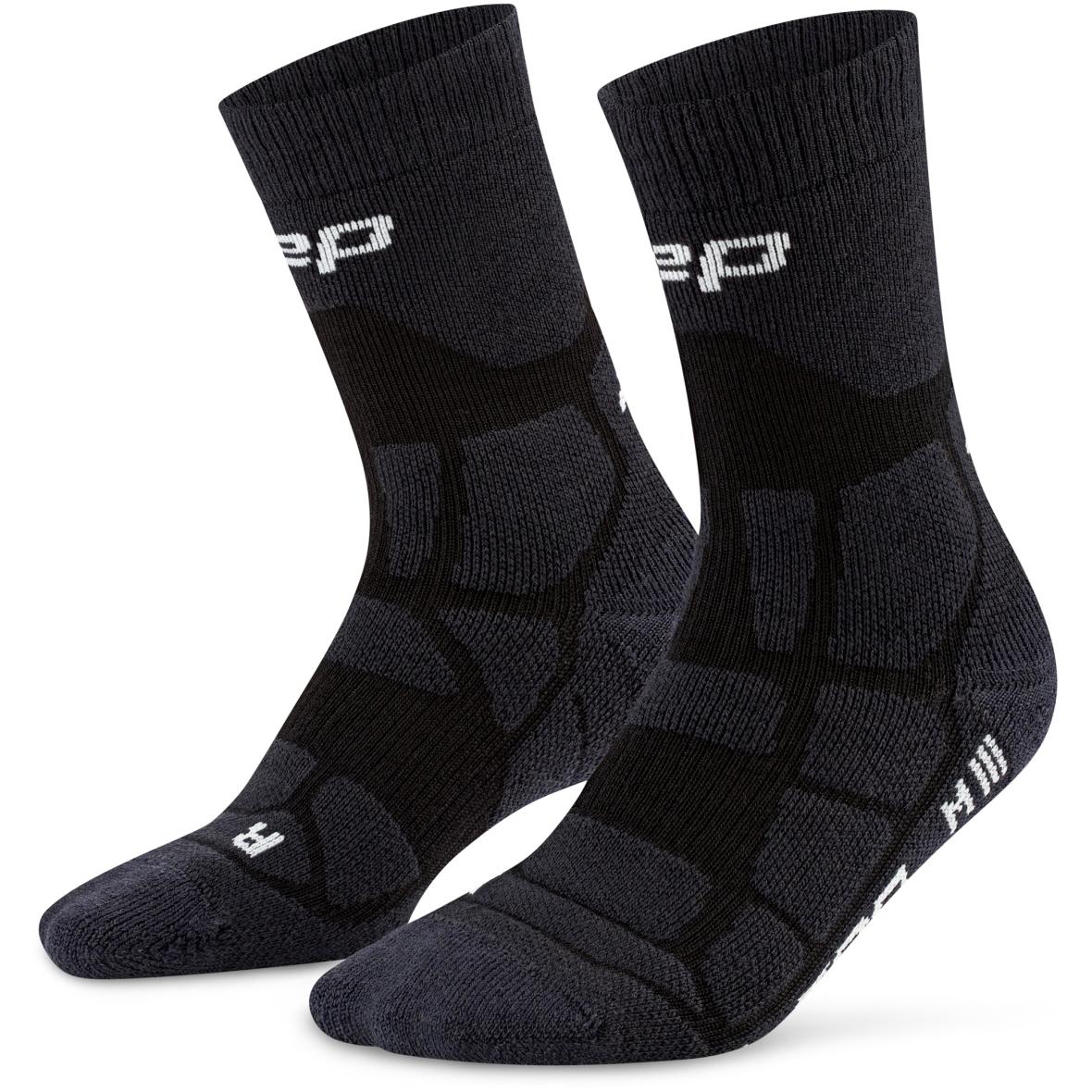 Hiking Max Cushion Mid Cut 2.0 Damen Wandersocken Schwarz_301 | II