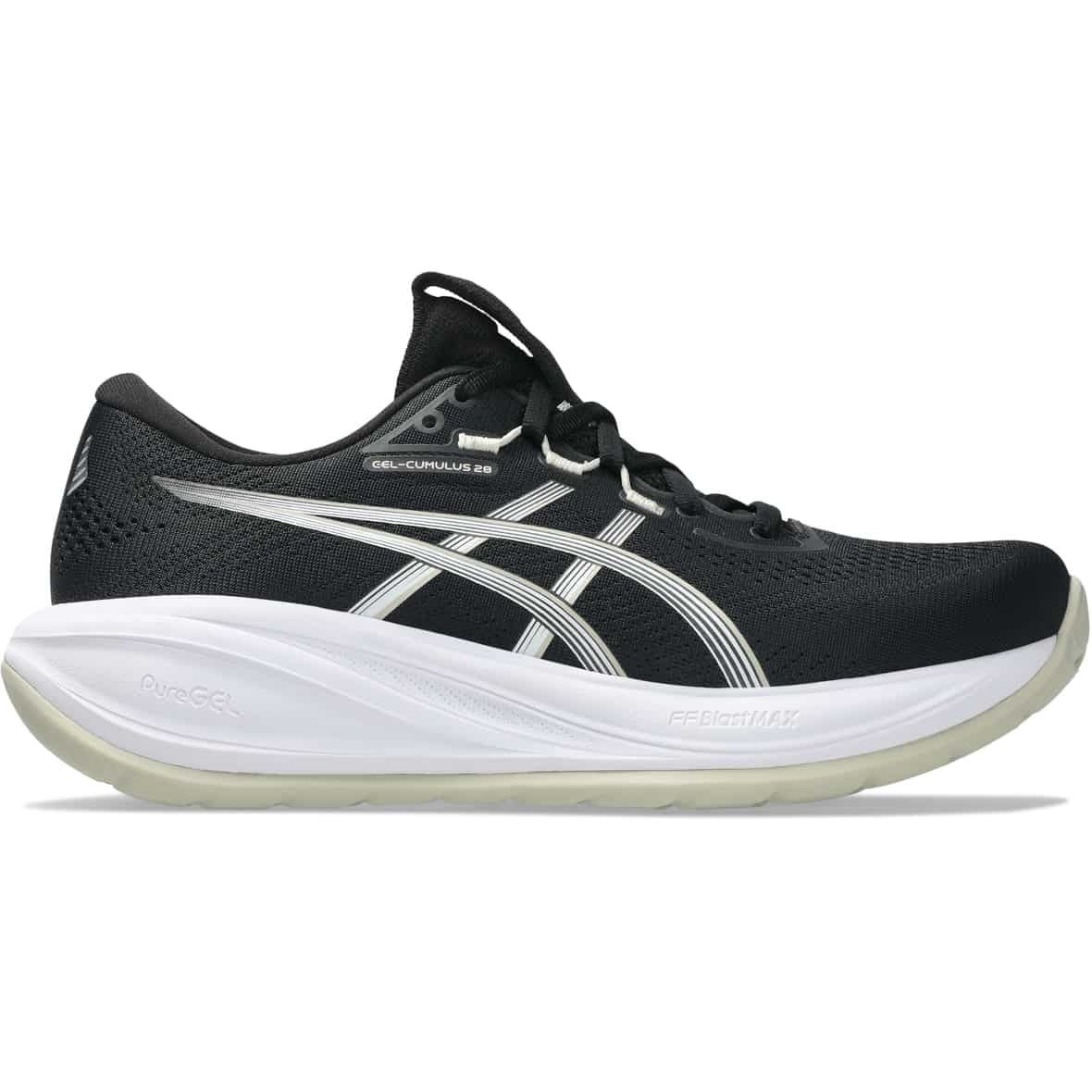 Gel Cumulus 28 Damen Laufschuhe Schwarz_002__BLACK/WHITE | 8,5