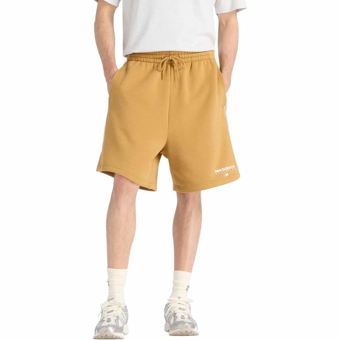 Linear Heritage Fleece Herren Shorts Hellbraun_ABG | L