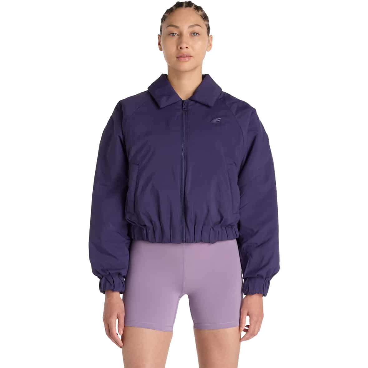 Woven Bomber Damen Trainingsjacke Violett_BOY | L