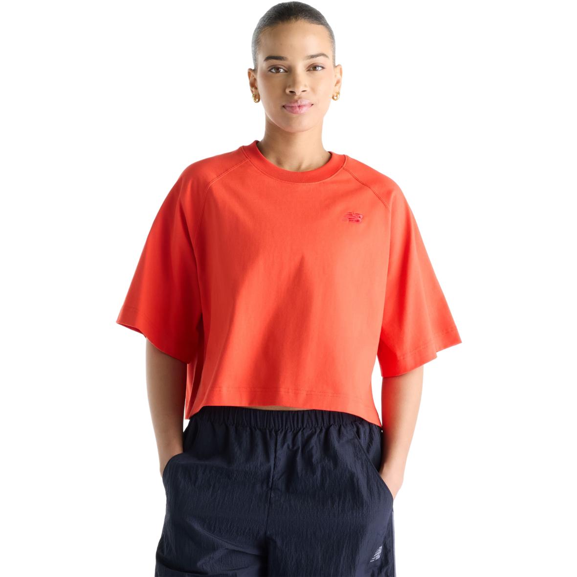 Raglan Oversized Damen T-Shirt Rot_NEF | XS