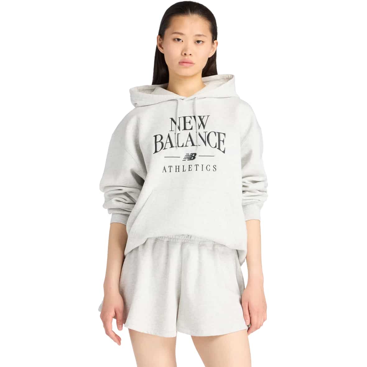 Linear Heritage Fleece  Damen Hoodie Hellgrau_AHH | L