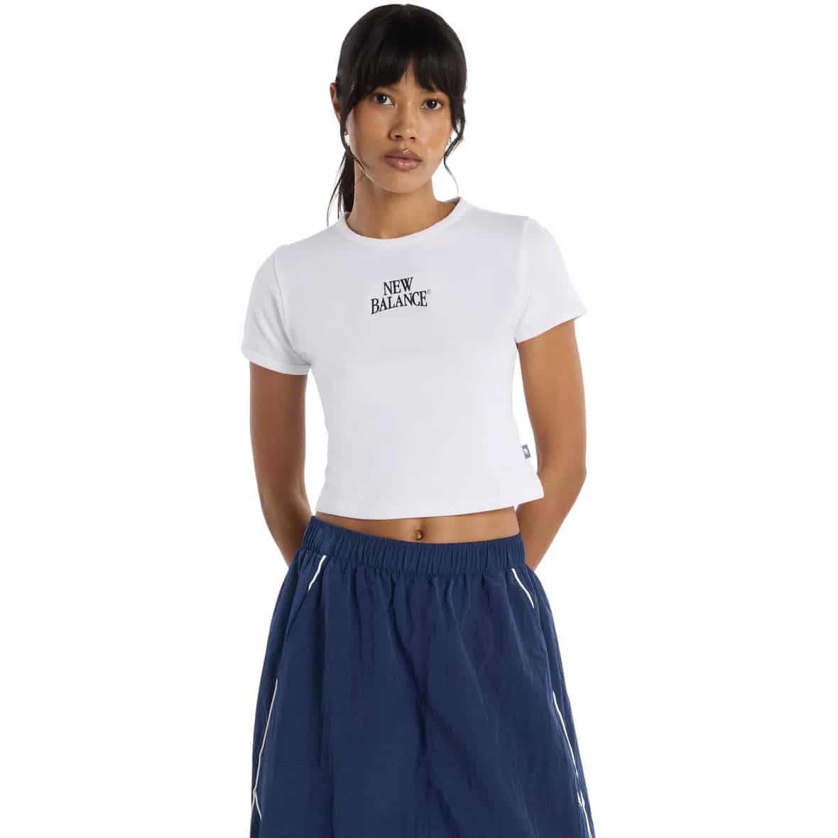 Linear Heritage Ringer Damen T-Shirt Weiß_WT | L