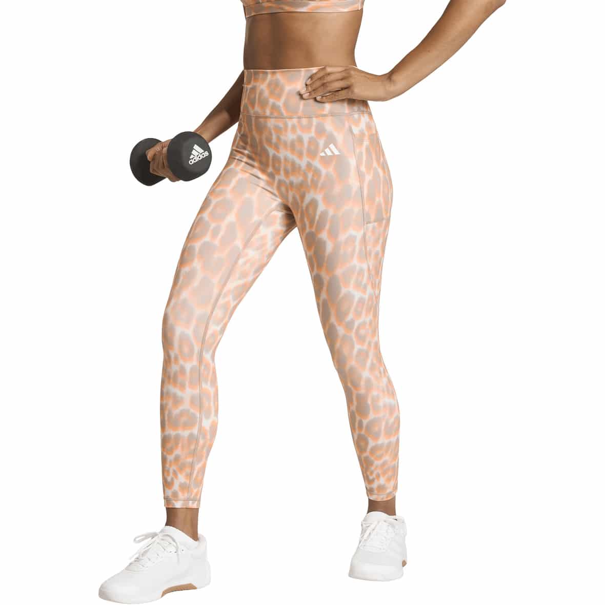 Optime Essentials Leopard 7/8  Damen Leggings Hellbraun_000__WONALU/CHABRN | M